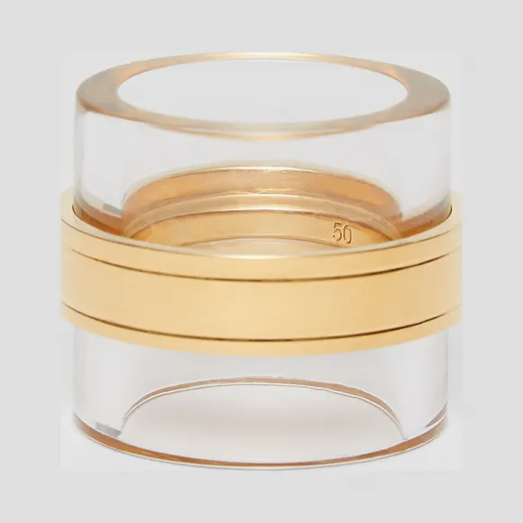 博百利/Burberry 女士 树脂拼镀金圆柱形戒指  80353771