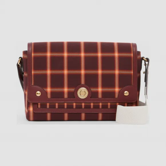 博百利/Burberry 女士 苏格兰格纹功能性棉质 Note 斜背包  80358321