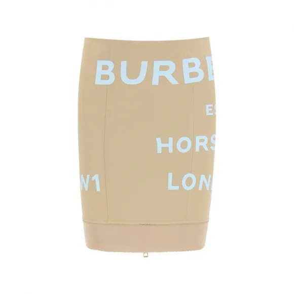 博百利/Burberry 多色 KYLIE Horseferry 标志尼龙半身裙 80392121