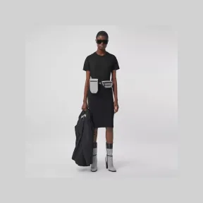 博百利/Burberry 专属标识装饰弹力平织铅笔裙 (黑色) - 女士 80402811