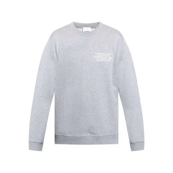 博百利/Burberry 浅灰色 字母logo印花卫衣 80427521