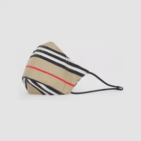 博百利/Burberry 标志性条纹棉质口罩 (典藏米色) 80436281