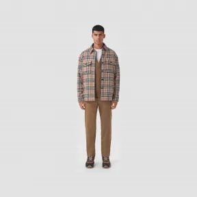 博百利/Burberry 棉质量裁九分裤 (暗雅焦糖色) - 男士 80442941