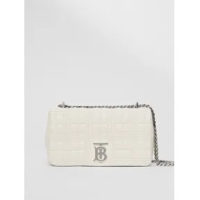 博百利/Burberry Lola – 小号绗缝羔羊皮萝纳包 (浅香草色) - 女士 80459971