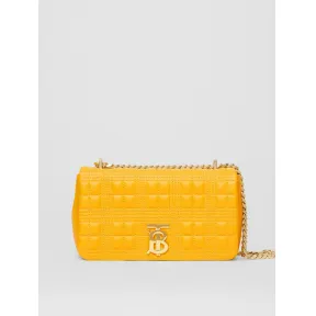 博百利/Burberry Lola – 小号绗缝羔羊皮萝纳包 (深藏红花色) - 女士 80459981