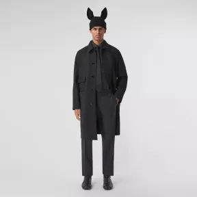 博百利/Burberry 人字纹羊毛量裁九分裤 (炭灰麻灰) - 男士 80462031