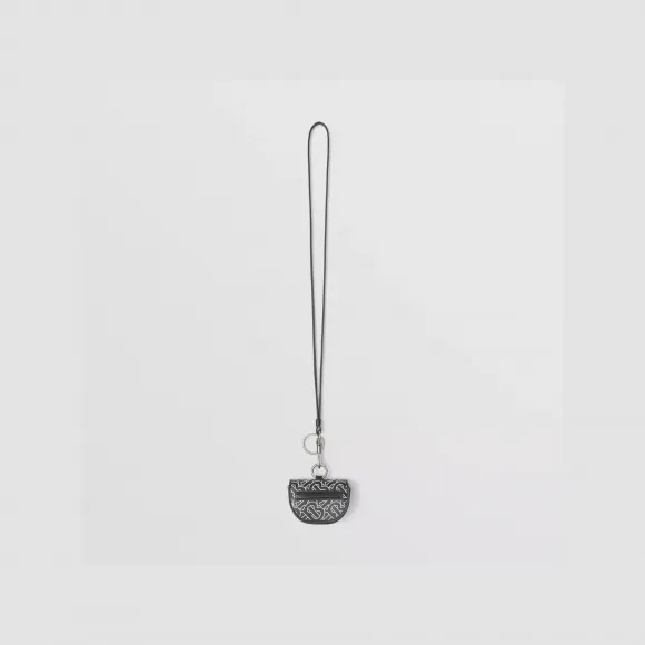 博百利/Burberry 专属标识印花皮革 AirPods Pro 保护套 (黑色 / 白色) - 男士 80494891