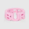 博百利/Burberry 漆面徽标戒指 (樱草花粉色) - 女士 80497931