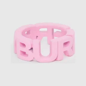 博百利/Burberry 漆面徽标戒指 (樱草花粉色) - 女士 80497931