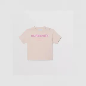 博百利/Burberry Horseferry 印花棉质 T 恤衫 (浅玫瑰米色) - 儿童 80517421