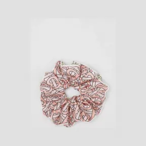 博百利/Burberry 专属标识印花丝质斜纹发圈 (胭红色) - 女士 80538621