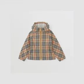 博百利/Burberry Vintage 格纹棉质连帽外套 (典藏米色) 80617361