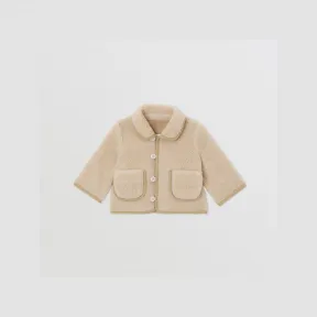 博百利/Burberry Thomas 泰迪熊装饰绒头外套 (浅奶油色) 80620481