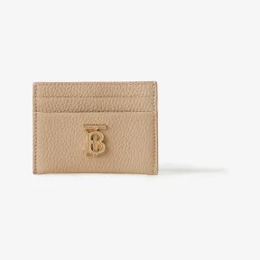 博百利/Burberry 燕麦米色粒面皮革 TB 卡包 80660231