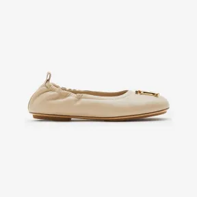 博百利/Burberry 专属标识装饰皮革芭蕾舞鞋 80666091