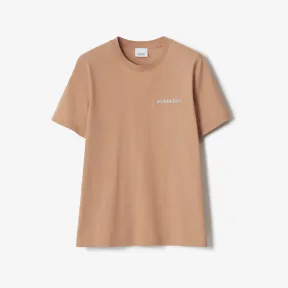 博百利/Burberry 专属标识装饰棉质 T 恤衫 (沙棕色) 80668931
