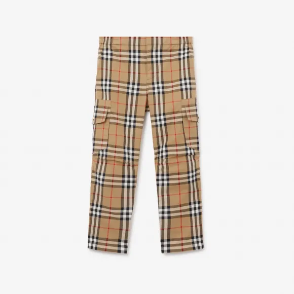 博百利/Burberry 格纹棉质工装裤 80684011