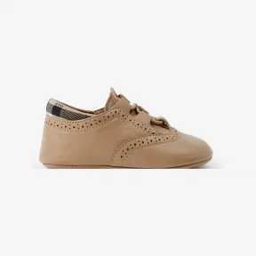 博百利/Burberry 格纹装饰皮鞋 80692391