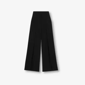 博百利/Burberry 亚洲版型粒纹羊毛阔腿裤 (黑色) 80701501