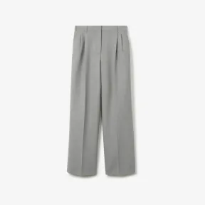 博百利/Burberry 羊毛阔腿裤 (浅麻灰) - 女士 80710701