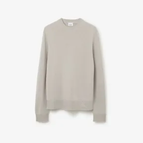 博百利/Burberry 马术骑士徽标羊绒衫 (浅灰色) - 男士 80721121