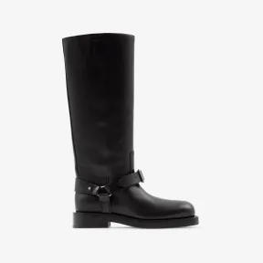 博百利/Burberry Saddle 皮革高筒靴 (黑色) - 男士 80743661