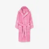 博百利/Burberry 格纹棉质提花连帽长袍 (泡泡糖粉红) 80754311