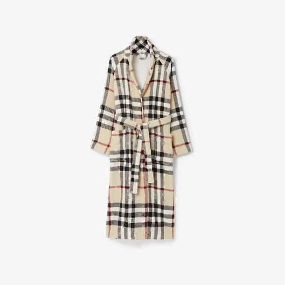 博百利/Burberry 格纹棉质长袍 (石色) 80754371