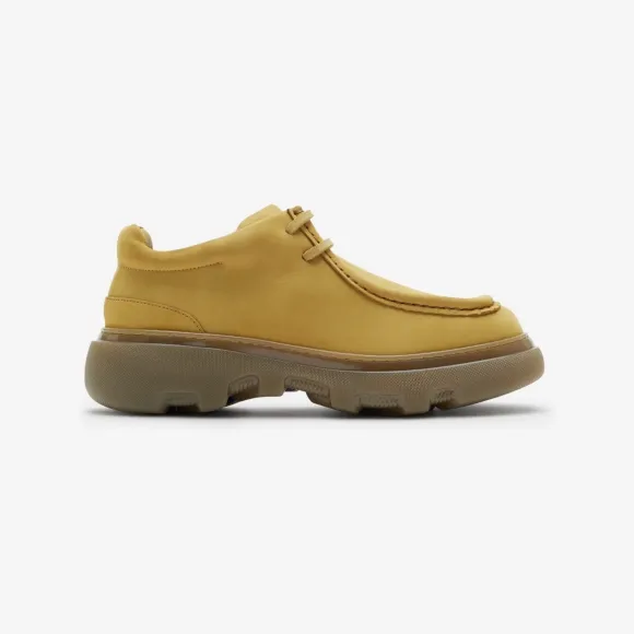 博百利/Burberry 磨绒皮革 Creeper 鞋 (马尼拉纸色) - 女士 80765251