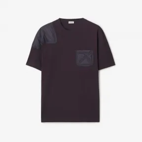 博百利/Burberry 裁片棉质 T 恤衫 80777441