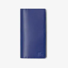 博百利/Burberry 马术骑士徽标皮革长款钱夹 (骑士蓝) - 男士 80783511