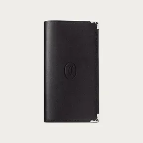 卡地亚/Cartier L3001528 - 小皮具Must de Cartier大号袖珍日记本 黑色 小牛皮 - 黑色小牛皮 镀钯装饰