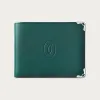 卡地亚/Cartier L3001546 - 6信用卡皮夹 Must de Cartier系列 绿色 小牛皮 - 孔雀绿色小牛皮 精钢饰面