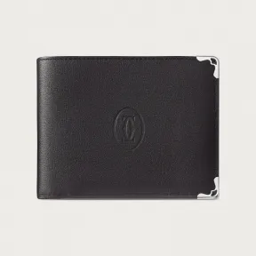 卡地亚/Cartier L3001548 - Must de Cartier 8信用卡皮夹 黑色 小牛皮 - 黑色小牛皮 精钢装饰