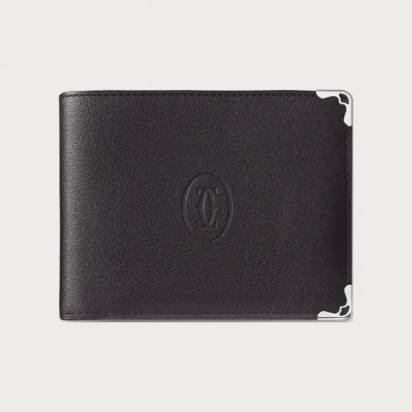 卡地亚/Cartier L3001548 - Must de Cartier 8信用卡皮夹 黑色 小牛皮 - 黑色小牛皮 精钢装饰