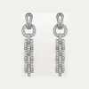 卡地亚/Cartier N8515188 - Agrafe耳环 铺镶钻石 18K白金 - 白金 钻石