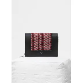 思琳/Celine  Frame织物面料拼光滑小羊皮链条晚装手包 107772BCA.27SX