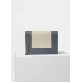 思琳/Celine  Frame妆墨灰和亚麻色光滑小羊皮链条晚装包 107773AO4.10KN