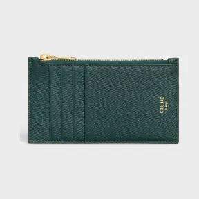 思琳/Celine 女士 短款粒面小牛皮拉链卡包 10B683BEL.31AN