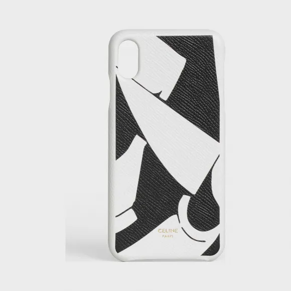 思琳/Celine 女士 iPhone X和iPhone XS Shawn Kuruneru合作款印花粒面小羊皮手机保护壳 10C413BZM.01WB