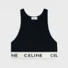 思琳/Celine 女士 CELINE网格面料运动内衣 - 奶油色/海军蓝 2A22O372N.01CN