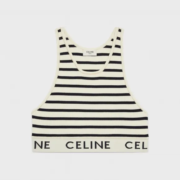 思琳/Celine 运动风格针织条纹运动内衣 2A22O372N.01CN.L