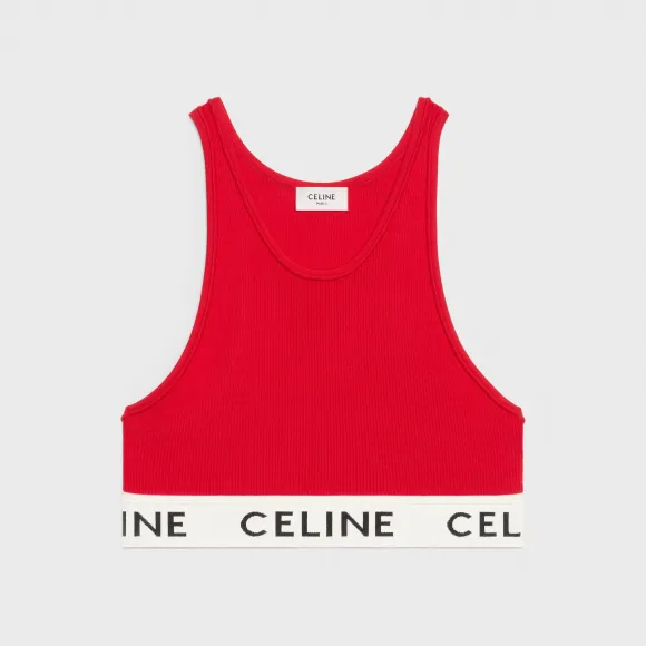 思琳/Celine 女士 CELINE针织运动内衣 - 红色/ 米白色 2A68L372N.35RW