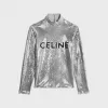 思琳/Celine 男士 刺绣棉质平纹针织高领衫 2X34A671Q.36SB.L