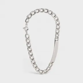 思琳/Celine 女士 Gourmette CELINE 铑银色饰面标准纯银手镯 46P746SIL.36SI