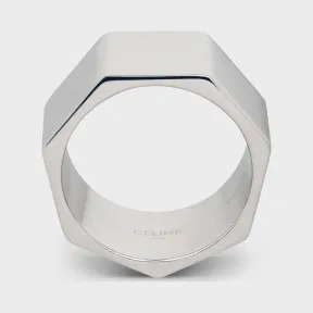 思琳/Celine 男士 CELINE Heritage 标准纯银七边形戒指 46R386SIL.36SI