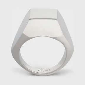 思琳/Celine 男士 CELINE Heritage 标准纯银五边形戒指 46R396SIL.36SI