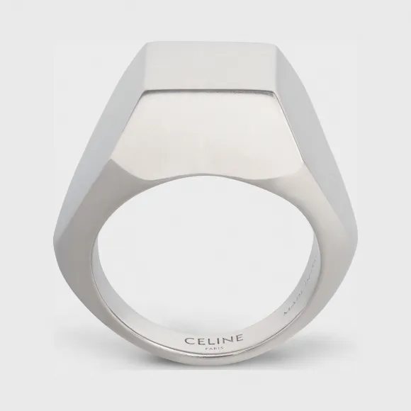思琳/Celine 男士 CELINE Heritage 标准纯银五边形戒指 46R396SIL.36SI
