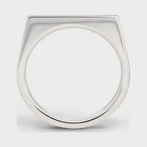 思琳/Celine 男士 Aiguise 标准纯银Baguette戒指 46R566SIL.36SI