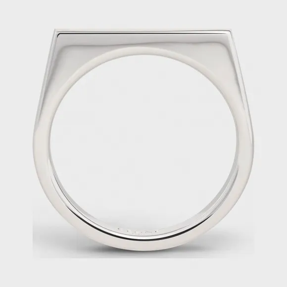 思琳/Celine 男士 Aiguise 标准纯银Baguette戒指 46R566SIL.36SI